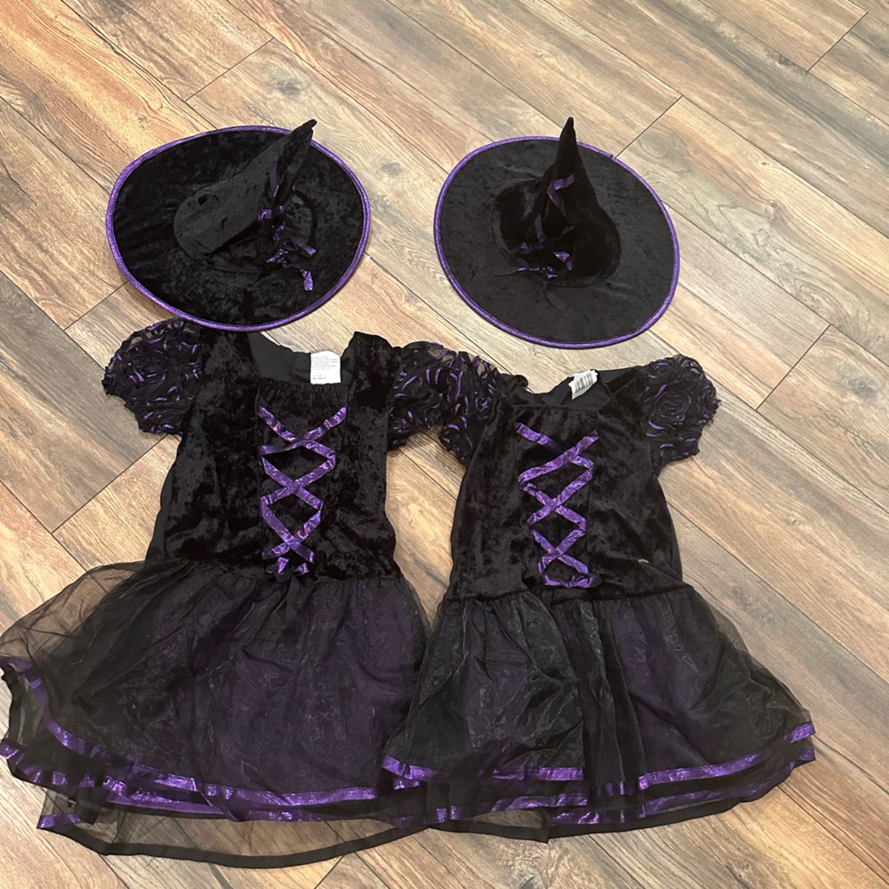 Girls matching witch costume